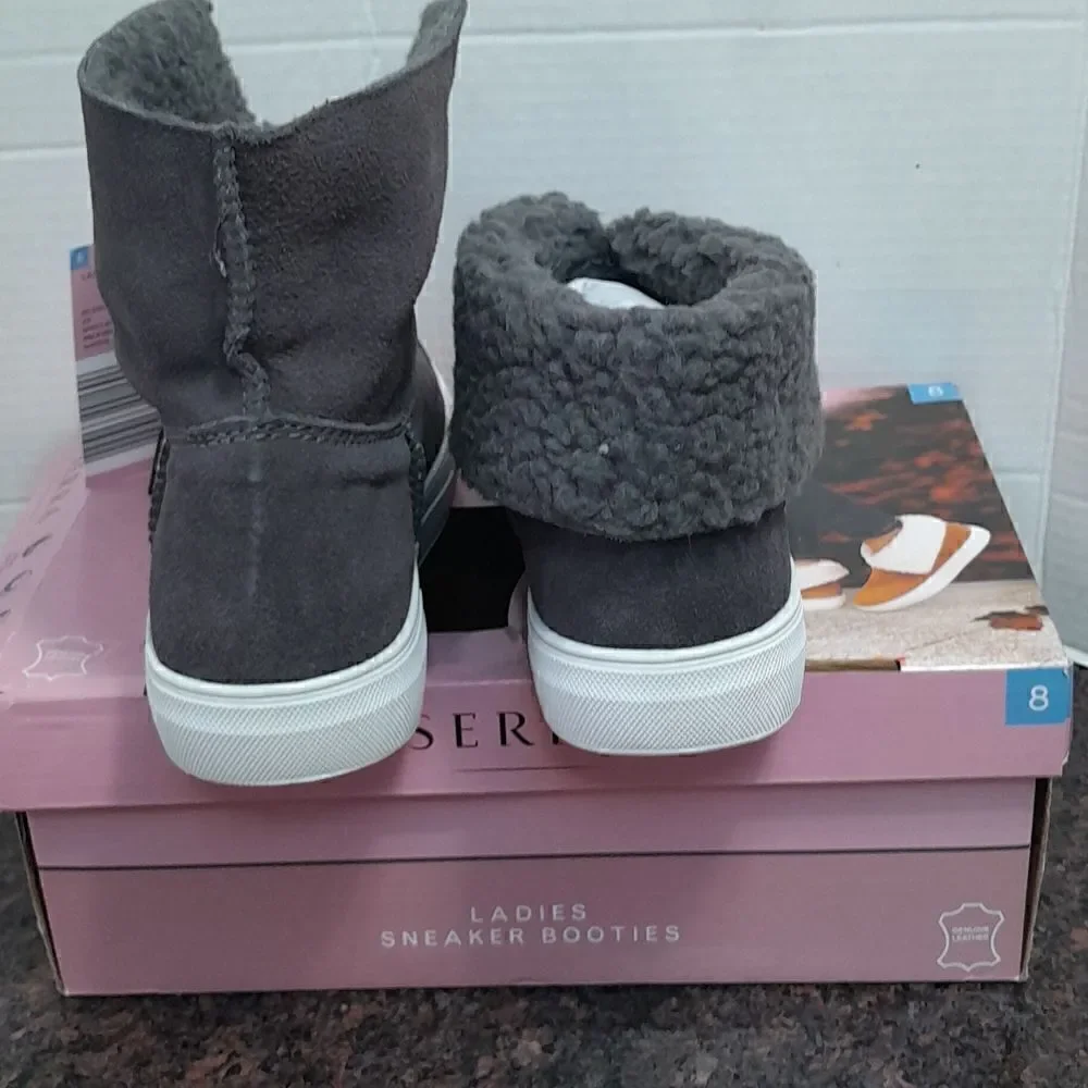 Serra Grey Sneaker Booties...NIB